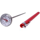 KT THERMO Instant Read 1-Inch Dial Thermometer,Best for The Coffee Drinks,Chocolate Milk Foam