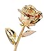 ZJchao 24K Budding Gold Rose for Her, Dipped Gold Rose Love Real Golden Plated Preserved for Wife, Girlfriend, Couple, Birthday, Anniversary, Wedding