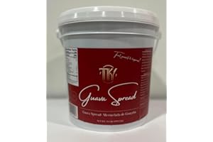 TKCR LLC Guava Spread 11lbs, Guava Paste -Tropical Exotic Natural Guava Pulp- Perfect for Pastelitos, Guava for Baking, Guava for Cakes and Guava filling, Tequenos, and Bread- Latin Delicacies- Gluten Free- TKY