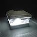 iGlow 2 Pack White Outdoor Garden 5 x 5 Solar LED Post Deck Cap Square Fence Light Landscape Lamp Lawn PVC Vinyl Wood
