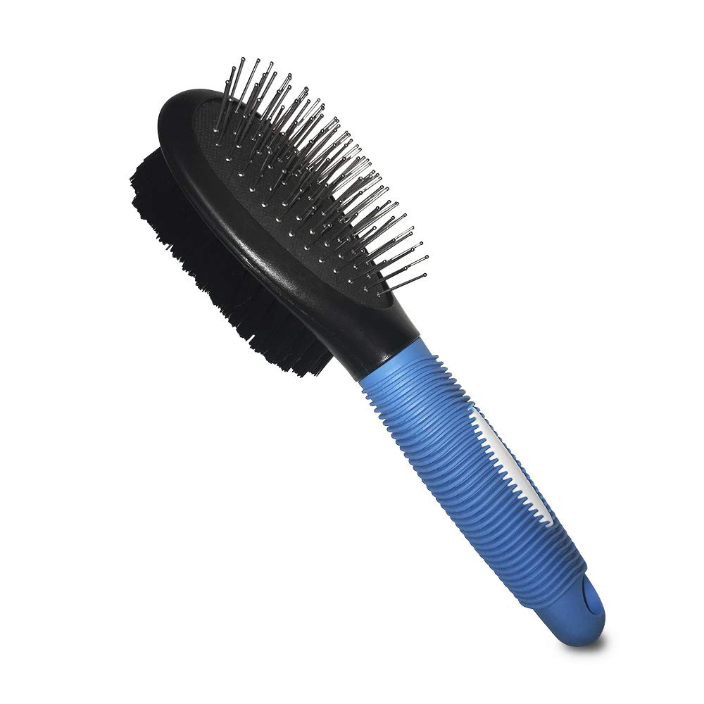 BV Dog Brush and Cat Brush, Pet Grooming Comb, 2 Sided Bristle and Pin for Long and Short Hair, Removing Shedding Hair, Brush for Dogs and Cats