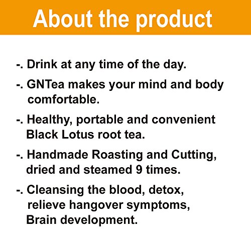 [GNTea] Korea tea, Black Lotus Root Tea(bulk) 0.53oz, new fresh, comfortable mind and body, Cleansing the blood, Handmade Roasting and Cutting, 9 times dried and steamed - Thumbnail 4