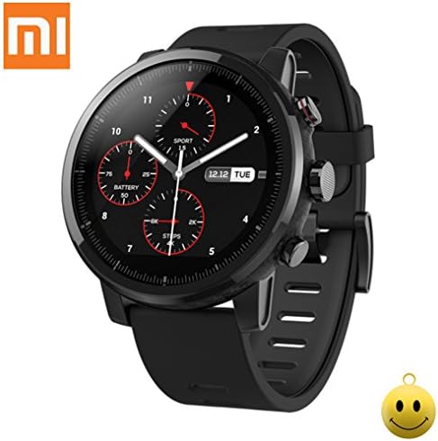 Xiaomi Huami Amazfit Sports Smartwatches Stratos 2 With GPS PPG Heart Rate Monitor 5ATM Waterproof Bluetooth play music English Version Black