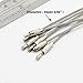bayite Stainless Steel Wire Keychains 2mm Cable Key Rings Luggage Loops Tag Keepers Heavy Duty Pack of 20 (Cable Length: 6 inches)