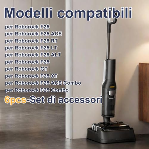 Roll Brush and Filter Accessories for Roborock F25 GT, F25, F25 ACE, F25 RT, F25 LT, F25 ALT, F25 XT, F25 ACE Combo, F25 Combo Nass Vacuum Cleaner, F25 Brush Roll Pieces and Filter 3 Pieces