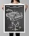 Steves Poster Store DELOREAN TIME MACHINE POSTER BACK TO THE FUTURE MOVIE CAR BLACKBOARD 1985 US PATENT ART RETRO PRINT 18X24 AUTO JOHN FLUX CAPACITOR GIFT