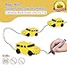Magic Inductive Toy Car Truck Tank Bus Follow Any Black Drawn Line For Pre-school Learning and Children (Yellow Hummer 1 Piece)