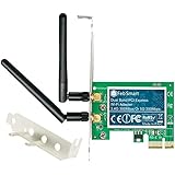 Feb Smart Wireless Dual Band N600 (2.4GHz 300Mbps or 5GHz 300Mbps) PCI Express (PCIe) Wi-Fi Adapter Network Card with 6dBi External Detachable Antenna for Desktop Computers (FS-N600 Basic Edition)