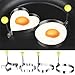Fried Egg Mold, Pack of 4 Stainless Steel Egg Ring Egg Shaper Pancake Mold Heart/Round/Star/Flower Shapes