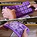 Easy Release Silicone Ice Cube Trays with Lid, Set of 2, 21 Cubes Each, 