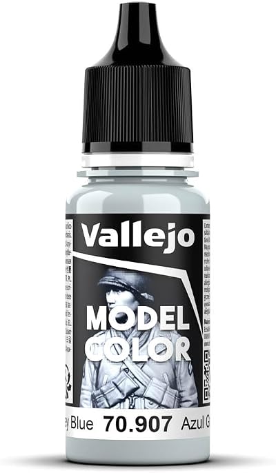 Vallejo Model Color Pale Greyblue 17 ml Acrylic Paint Eyedropper Bottle