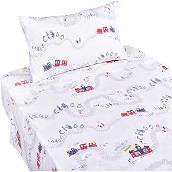 Amazon Com Charles Street Kids Collection Twin Sheet Set Train