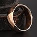 TUSEN JEWELRY 8mm Wedding Bands Rose Gold Plated on the Polished Facet Cut Shiny Tungsten Mens Ring