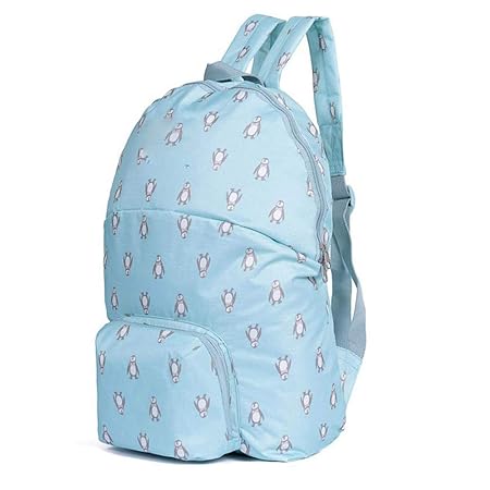 KNOWTEQ Travel Naylon Foldable Backpack Water Resistant Rucksack for Travel Folding Casual School/College Bag for Men and Women (Sky)