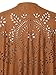PERSUN Women Geo Cut Out Asymmetric Tasseled Summer Cover-up Kimono