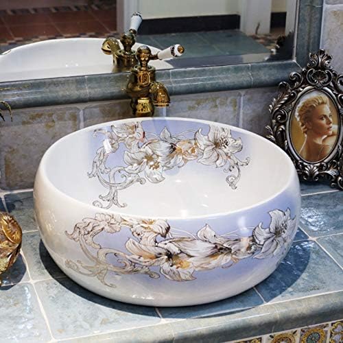 Europe style China Handmade Wash Basin Artistic Bathroom Sink countertop ceramic bowl sinks