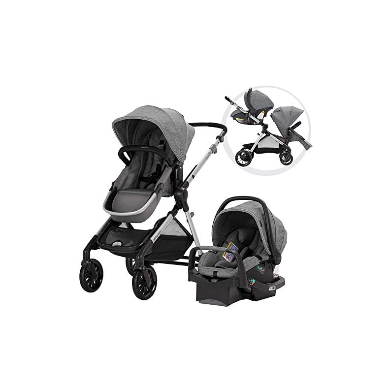 Evenflo Pivot Xpand Modular Travel System with SafeMax Infant Car Seat