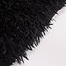 MBIGM Super Soft Modern Shag Area Rugs Purple Living Room Carpet Bedroom Rug Washable Rugs Solid Home Decorator Floor Rug and Carpets 4- feet by 5- feet, Black