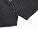 Vocni Women's Fully Lined 4 Button V-Neck Economy Dressy Suit Vest Waistcoat Gray Pinstripe US XS+/Asia L: (Fit Bust 32.3