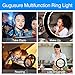 Desktop Ring Light，Gugusure RGB O Ring Light with Stand Tripod for Makeup & YouTube Video, LED Camera Light with Cell Phone Holder, Mini Dimmable Lamp with 3 Light Modes & 11 Brightness Level (8 inch)
