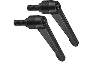 CoCud Clamping Lever Handles, M10 x 20mm Male Thread, Adjustable Quick Release Locking Rotating Bolt Knobs Black - (Applications: for Lathe Machinery), 2-Pieces
