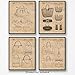 Vintage Louis Vuitton Handbags Patent Poster Prints, Set of 4 (8x10) Unframed Photos, Wall Art Decor Gifts Under 20 for Home, Office, Studio, Salon, College Student, Teacher, Fashion Designer & Fan
