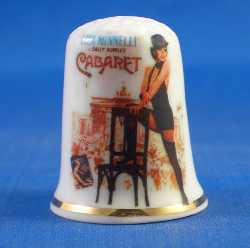 Porcelain China Collectable Thimble - Liza Minelli in Cabaret - Free Gift Box