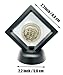 Luwior Blugood 10 Sets Coin Display Stand Holder 3D Frame Floatingly for Challenge Coin Chip (Frame 2.7Inch (Black)