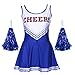 Varsity College Sports Cheerleader Uniform Costume Outfit Blue L US 10 12