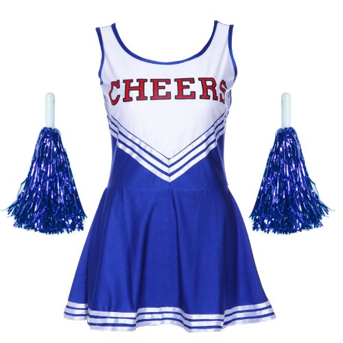 image for Fashoutlet Varsity College Sports School Girl Cheerleader Uniform Cost