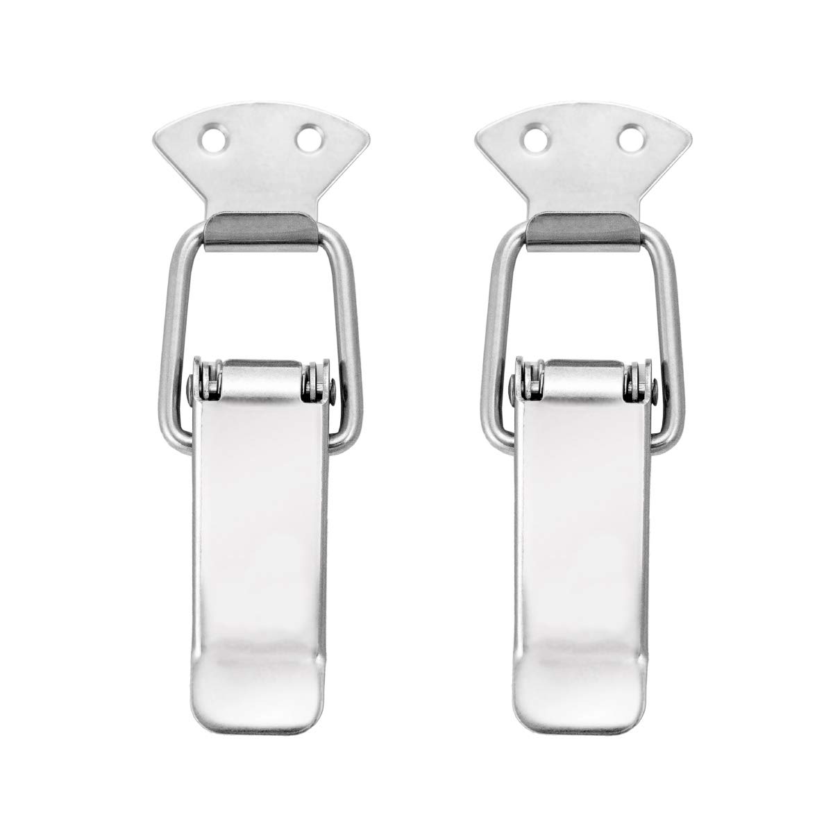 POWERTEC 21103 Stainless Steel Spring Loaded Chest Latch Plate, Inch, 2-Pack, 4.5"-2PK