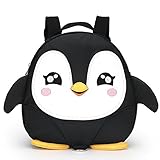 EPLAZA Toddler Walking Safety Penguin Belt Backpack with Leash Child Kid Harness Strap Bag (Black Penguin)