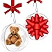 Zilo Novelties Clear Fillable Christmas Ornaments Large Clear Ball 100mm | Clear Ornaments for Crafts | Fillable Ornament Balls | Pack of 10 Christmas Ball Clear Plastic Ornaments for Christmas