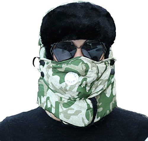 Simple Fashion Camouflage Winter Trapper Hat With Breathing Valve Russian Ushanka Trooper Aviator Bomber Cap For Women&amp;Men