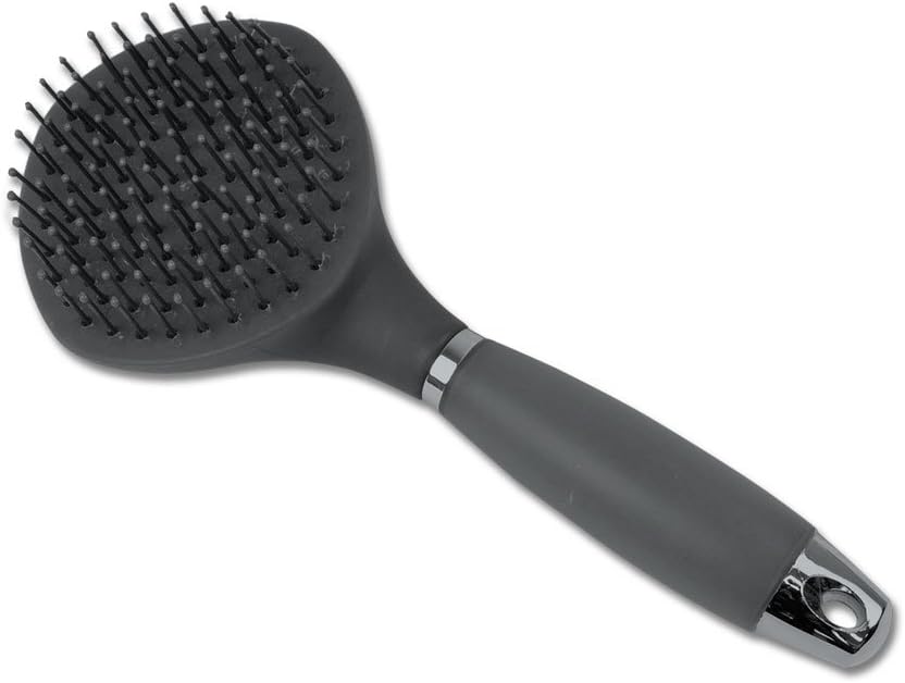 Langhaarbürste mit Gelgriff, schwarz, Black