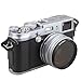 JJC LH-JX100II Silver Upgrade Lens Hood Shade Adapter Ring, Compatible with Fujifilm FinePix X100V X100S X100T X100F, Replaces AR-X100 Silver