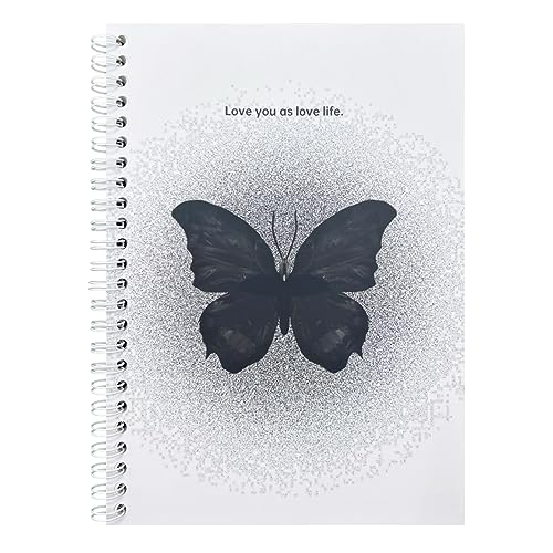 YUATCYA Reusable Sticker Storage Book Collecting Album with 40 Sheets A5 Size Blank Release Paper Sticker Collection Notebook Keeper Holder (Butterfly)