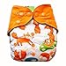 EcoAble Baby Charcoal Bamboo All-In-One AIO Cloth Diaper w/ Pocket, Size 10-30Lb (Forest)
