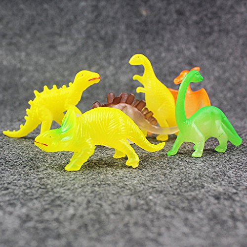 JAGENIE 12pcs Glow in The Dark Luminous Jurassic Dinosaur Toy Model Toys Kids GiftChristmas New Year Gift,1 pc, Random Delivery - Thumbnail 7