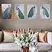 TISOSO Elegant Proud Peacock Tin Sign Art Oil Painting Wall Decor Garage Diner Cafe Vintage Metal Bar Signs for Home Living Room Bedroom Bathroom Office 2pcs-8x12inch