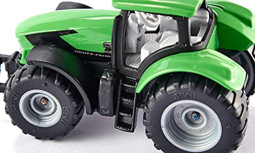 siku 1081, DEUTZ-FAHR TTV 7250 Agrotron Traktor, Grün/Schwarz, Abnehmbare Kabine, Reifen aus Gummi – Bild 4