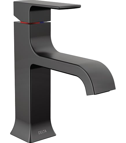 Moen Lindor 84505BL Matte Black 1-Handle Single Hole Bathroom Sink