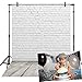 Allenjoy 3x5FT Vinyl White Brick Wall Photography Backdrops Newborn Wedding Photo Background Kids Birthday Party Banner Cake Smash Photoshoot Baby Shower Photobooth Props