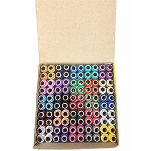 Kavmart Polyester Thread Sewing 150 Mtr/100 Pcs in One Box Mix Colours Threads Spools (Ladies Special)
