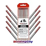 WeldingCity 2% Thoriated (Red) Tungsten TIG Welding Electrodes Assorted Size 1/16