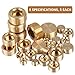 QLOUNI 25Pcs Brass Pipe Plugs Set, NPT Plug 1/8