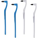 4-Pack Dental Tooth Stain Removers, Ergonomic Handle Design, Effective Plaque and Tartar Cleaning Tools for Adult Oral Care
