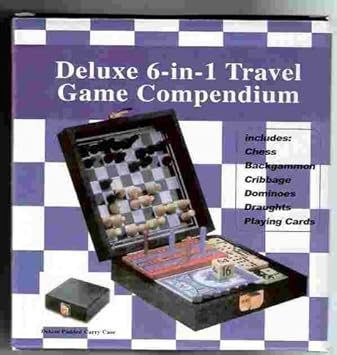 Deluxe 6-in-1 Travel Game Compendium by Unknown