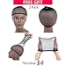 2-PACK Sekass Flexible Wig Grip Headband Velvet Wig Comfort Bands for Women Wig Head Hair Band Adjustable with 2 Wig Cap (Brown+Black)