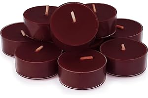 DEYBBY Scented Tealight Candles, Long Lasting Soywax Tea Candle Used for All of Holders|Clear Cup|12 Counts|Up to 4 Hour Burn Time|Apple Cinnamon
